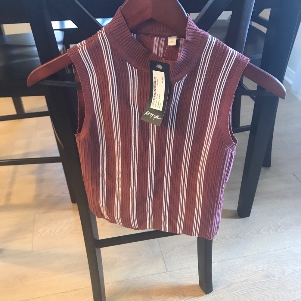 NWT Nasty Gal High Neck Crop Top